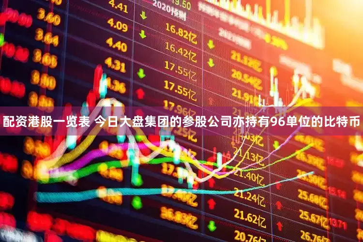 配资港股一览表 今日大盘集团的参股公司亦持有96单位的比特币